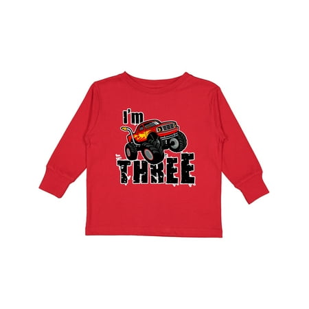 

Inktastic Monster Truck 3rd Birthday Gift Toddler Boy or Toddler Girl Long Sleeve T-Shirt