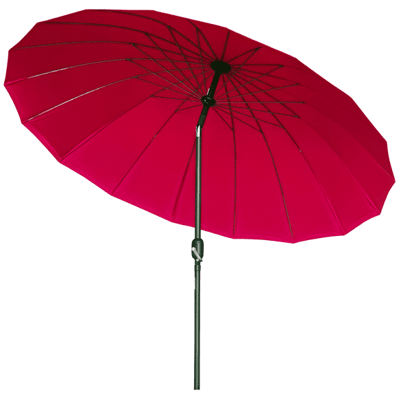 Outsunny Parasol de Jardin 8 Pieds Réglable pour l'Extérieur, Pare-Soleil, Rouge Vin