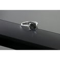thumbnail image 4 of Gem Stone King 2.12 Ct Cushion Checkerboard Black Onyx White Diamond 10K White Gold Ring, 4 of 5