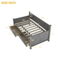 thumbnail image 6 of Bellemave Twin Size Daybed with 2 Storage Drawers, Modern Wooden Twin Sofa Bed with X-Shaped Frame, Twin Beds for Guests Sleepovers (Gray), 6 of 9