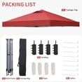 thumbnail image 3 of Ainfox 10x10 ft Pop Up Canopy Tent with 4 Weighted Bags, Instant Outdoor Shade Shelter with Portable Carrying Bag, Waterproof UV Protection Gazebo for Events, Parties and Beach,Red, 3 of 9