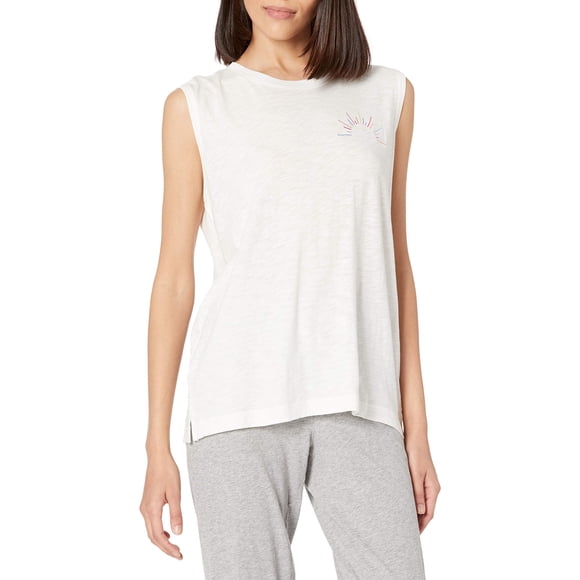 PJ Salvage Women's Loungewear Flick of A Brush Tank, Ivory, S