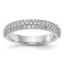 Auriga Fine Jewelry 14K White Gold Lab Grown Diamond Band for Women Size 7 (Carat: 0.56cttw, Clarity: SI2, Color: GH)