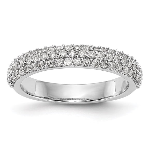 Auriga Fine Jewelry 14K White Gold Lab Grown Diamond Band for Women Size 7 (Carat: 0.56cttw, Clarity: SI2, Color: GH)