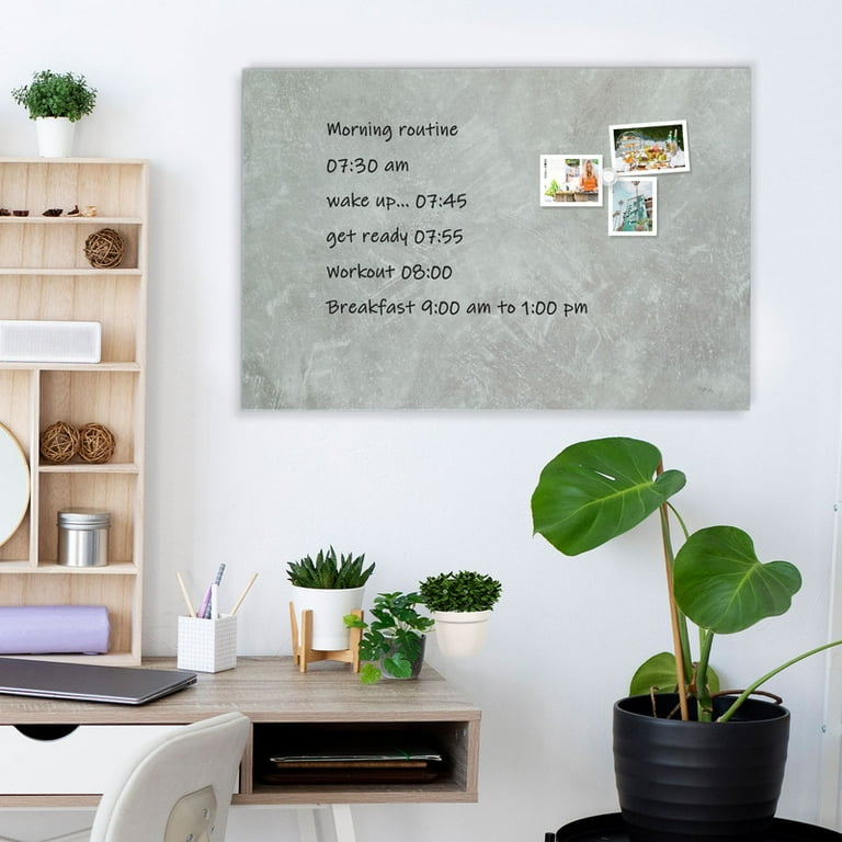 Dollar Boss Magnetic Dry Erase Board, 28" x 20", Concrete photo 8
