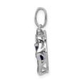 thumbnail image 2 of Real 14kt White Gold .62 Tanzanite and Diamond Dangle Pendant; for Adults and Teens; for Women and Men, 2 of 4