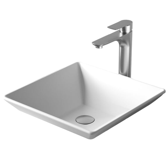 Karran Usa Qm178422 Quattro Matte Collection 16" Acrylic / Solid Surface Vessel Bathroom