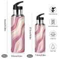thumbnail image 2 of Yayeee 33oz Insulated Water Bottle Double Wall Stainless Steel with Flip Straw Lid, Pink Brown Pattern, 2 of 7