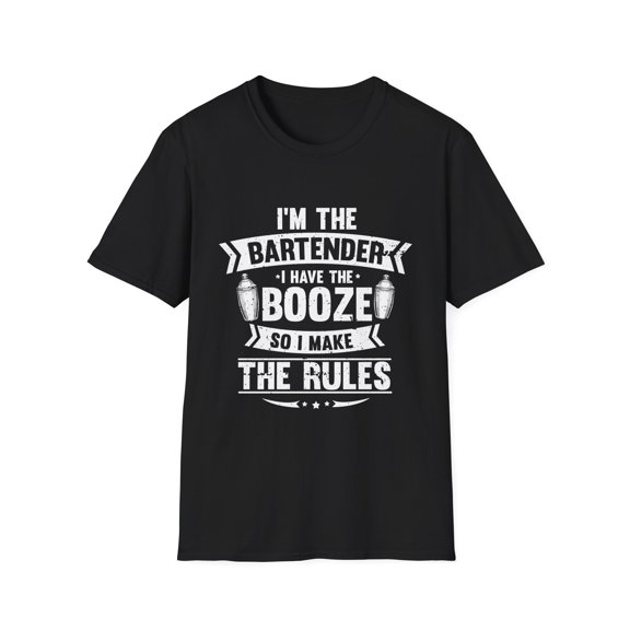 Novelty Beverage Mixologist Shot Bartender Drinking Party Humorous Alcohol Drinking Barman Barkeeper Enthusiast Unisex Softstyle T-Shirt