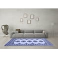 thumbnail image 3 of Ahgly Company Machine Washable Indoor Round Persian Blue Traditional Area Rugs, 8' Round, 3 of 4