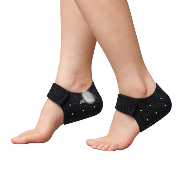 Copas protectoras de talón JWHOO en gel para fascitis plantar, 2 unidades, color negro