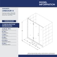 thumbnail image 2 of DreamLine Unidoor-X 55 1/2-56 in. W x 72 in. H Frameless Hinged Shower Door in Oil Rubbed Bronze, 2 of 11