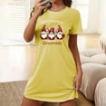 thumbnail image 4 of Oksale Christmas Nightgown for Women Cute Xmas Print Sleep Shirt Short Sleeve Pajama Dress Casual Crewneck Short Night Gown Soft Comfy Sleepwear Yellow M, 4 of 5