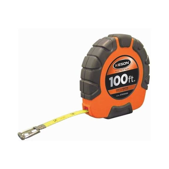 Keson 100 ft Engineer's Tape Measure, 3/8 in Blade ST101003X
