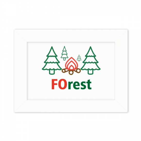 Forest Tree Life Rest Art Deco Fashion Photo Mount Frame Picture Art Painting Desktop 5x7 inch