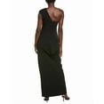 thumbnail image 2 of Aidan Mattox womens  One-Shoulder Wrap Column Gown, 6, Black, 2 of 3