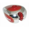thumbnail image 2 of Petrol Fuel Gas Tank Chrome Plated Red Painted 1930s Bsa M20 Civilian Model, 2 of 5