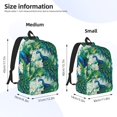 thumbnail image 2 of Disketp Peacock And Flowers Mochila de Lona Estampada, Mochila Escolar de Viaje Ligera para Estudiantes y Portátil-Small, 2 of 5