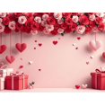 thumbnail image 4 of Heart Balloons Backdrop Background Wall Banner Valentines Day Party Decorations Romantic Celebration Event Decor Wedding Photography Prop, 4 of 4