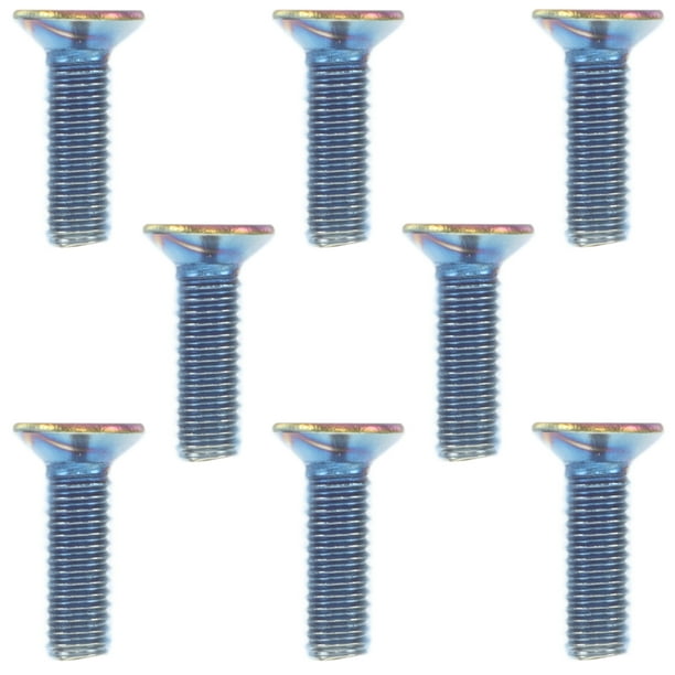 8 tornillos de cabeza plana para volante de coche, accesorios interiores automotrices para modificación, reemplazo de tornillos metálicos M5 x 0,8