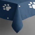 thumbnail image 3 of Paw Print Rectangle Tablecloth 60"x120",Waterproof Polyester Rectangle Table Cloth, Wipeable Spillproof Polyester Tablecloth for Dining, Camping, Indoor and Outdoor, 3 of 6