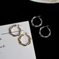 thumbnail image 4 of Women's Earrings, Adult Exquisite Solid Color Twist Shape Round Hoop Earrings Female Jewelry, 4 of 6