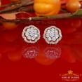 thumbnail image 2 of King of Bling's 10K Real Yellow Gold with 0.50CT Real Diamonds Men's/Women's stud Floral Earring, 2 of 12