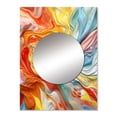 thumbnail image 2 of Designart "Layers Of Emotion Orange Blue Expression" Abstract Mirror Wall Decor - Modern Orange Abstract Large Mirror For Wall Art Decor - 32" x 24" Inch, 2 of 5