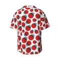 thumbnail image 6 of Daiia Cartoon Ladybug Men's Linen Shirts Short Sleeve Casual Shirts Button Down Shirt for Men Beach Summer Wedding Shirt-4X-Large, 6 of 6
