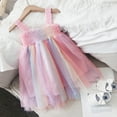 thumbnail image 6 of Maxcozy Toddler Kids Baby Girl Princess Rainbow Dress Lace Tulle Tutu Party Pageant Dress, 6 of 9