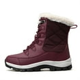 thumbnail image 2 of YOURDIARY Womens Winter Snow Boots Waterproof Anti-Slip Ankle-High Booties Faux Fur Lining, 2 of 8