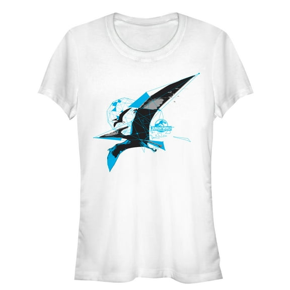 Junior's Jurassic World Soaring Pteranodon  Graphic Tee White Medium