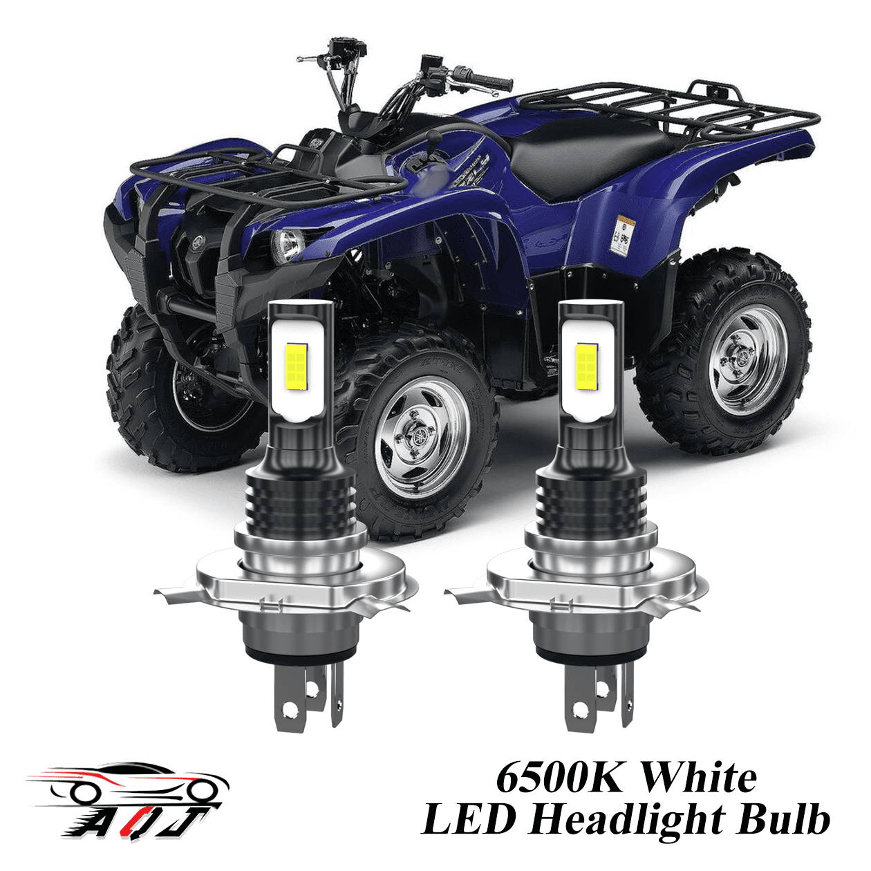 Compatible with Yamaha Grizzly 550 2009-2015, 2-Pack H4 Led Headlight Bulbs Motorcycle Bulb,1700lm 6500K Cool White, 12v-24v DC