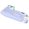 thumbnail image 1 of Combo de teclado y ratón SABLUTE Wireless Ergonomic Purple, 1 of 9