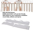 thumbnail image 4 of Forro Para Cuna De Bebé, Parachoques De Riel Para Cama De Bebé De Tela De Terciopelo De Burbujas Para Cunas De Tamaño Completo, Protector De Borde De Cuna Para Lados, 4 of 7