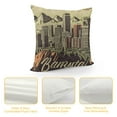 thumbnail image 4 of BCIIG  Colorado Throw Pillow Cushion Cover, Denver City Skyline Sketch with Buildings and Mountains Vintage Town Pattern, Decorative Square Accent Pillow Case,, 4 of 5