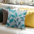 thumbnail image 3 of BANET Throw Pillow Cases Cozy Fleece Falling Dahlia Floral Flowers Decorative Cushion Covers for Couch Bed Sofa Farmhouse Decoration White, 3 of 5