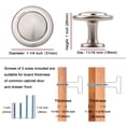 thumbnail image 2 of Koofizo Pomo redondo escalonado para gabinete - Tirador de bronce aceitado (diámetro 31 mm / 1,2 pulgadas) Paquete de 10 para puerta de armario de cocina Dormitorio Cómoda Cajón Baño Armario Hardware, 2 of 3