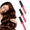 thumbnail image 2 of Yoofe 3pcs Hair Fluffy Styling Curler Curls Comb,Hair Curler Curling Make Up Brush Roller Tool Portable Hair Curling Roll Comb Antiâ Professional Round Hair Brush for Home Personal Use Travel, 2 of 9