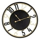 thumbnail image 2 of Reloj de pared con números arábigos, regalo de recuerdo para el hogar, reloj colgante redondo, silencioso y creativo para decoración del comedor y el Oro negro, 2 of 8