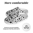 thumbnail image 6 of Daiia Black Footprints Print Women’s Fuzzy Slippers Memory Foam Lightweight House Shoes Cozy Loafer Flannel House Shoes-35/36, 6 of 7