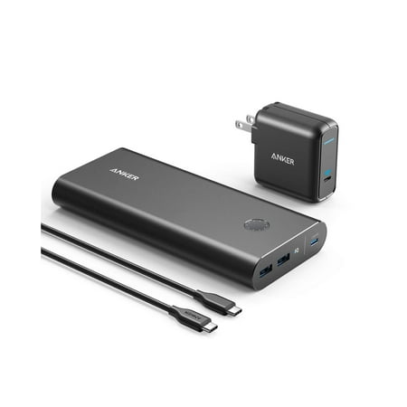 Anker PowerCore+ 26800 PD with 60W Power Delivery Charger, Portable Charger Power Bank Bundle for USB C Laptops, MacBook Air/Pro/Dell XPS/iPad Pro 2018, iPhone 11 Pro / 11 / XS Max / X / 8