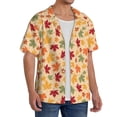 thumbnail image 2 of Naloa Autumn Maple Leaves Men's Loose Fit Cuban Collar Short-Sleeve Shirt, Hawaiian Shirts, Mens Shirts Casual for Everyday Wear Outings-4X-Large, 2 of 5