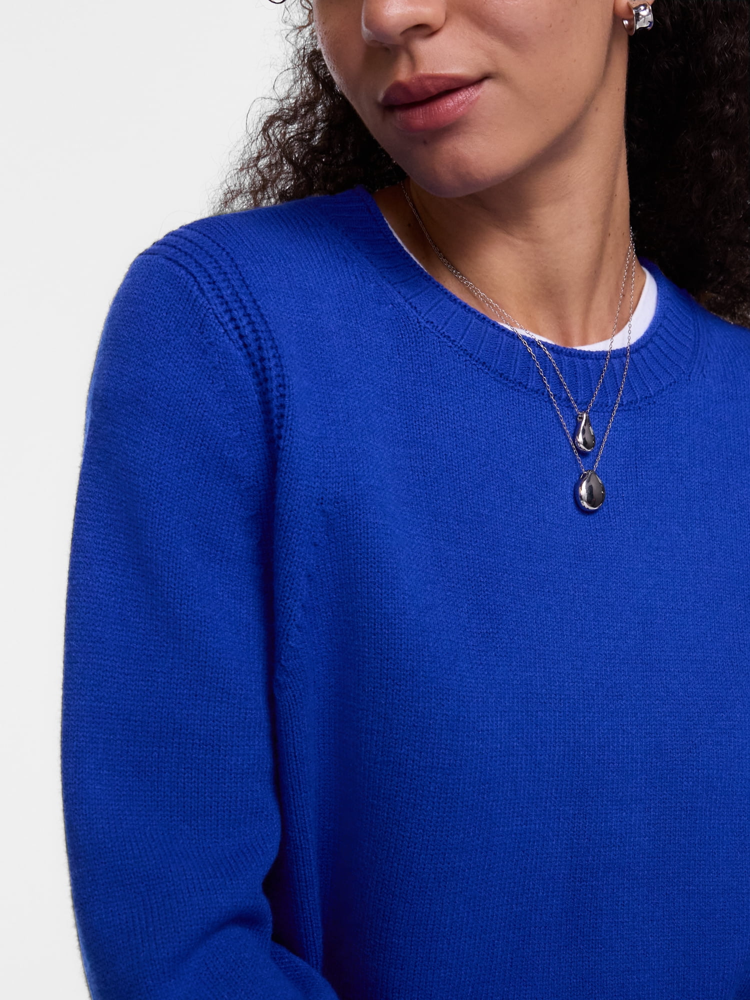 Scenario Women's and Women's Plus Cozy Crewneck Sweater with Long Sleeves, Sizes XS-4X