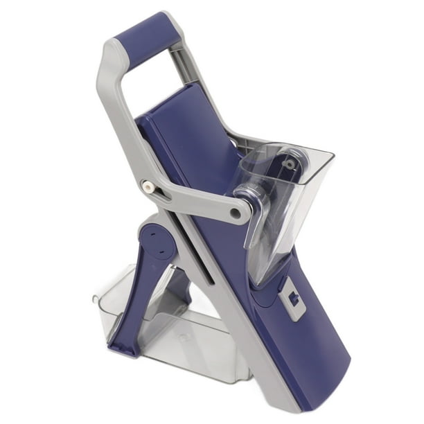 Picadora Cortadora De Verduras, Práctico Ergonómico ABS Picadora Manual De Verduras De Acero Inoxidable 5 Cuchillas Intercambiables Para Zanahorias