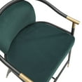 thumbnail image 3 of GDF Studio Black Contemporary Upholstered Counter Stools with Gold Trim, Black Iron Frame, Set of 2, 3 of 7