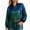 Green, variant on Women's Fringe Sequin Jacket Zip Up Long Sleeve Sparkly Glitter Tassel Trim Cardigan for Party Night Out