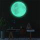thumbnail image 5 of Pegatinas de luna luminosas de 30 cm de diámetro para ventana, que brillan en la oscuridad, para pared, para puerta, habitación infantil, cafetería (plateadas, verdes), 5 of 7