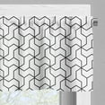 thumbnail image 5 of Ambesonne Black and White Valance & Curtain, Geometric Motif, 55"x24", Black White, 5 of 6