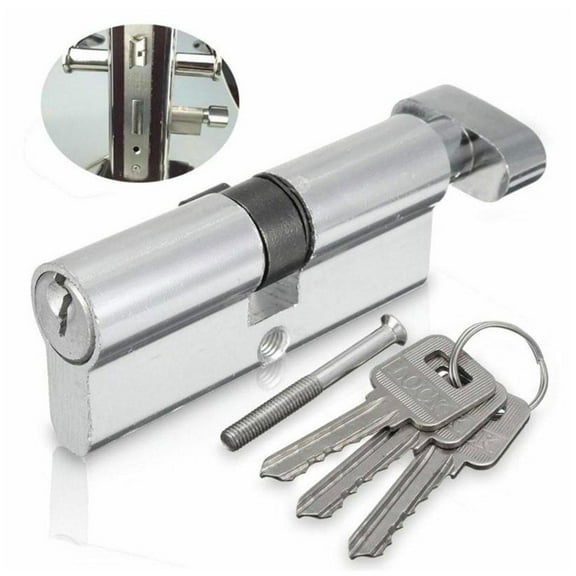 Thumb Turn Cylinder Euro Barrel Door Lock UPVC Anti Pick 35/35   3 Keys Kit